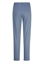 Broek met elastische tailleband aan de achterkant JEANSBLAUW GEMÊLEERD