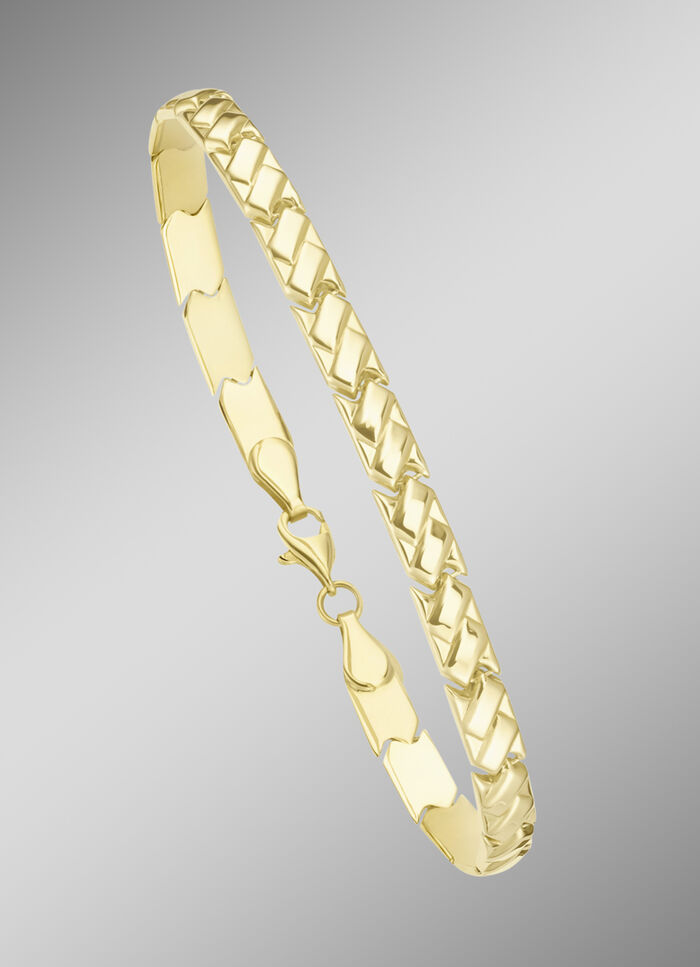 Elegante, glanzende armband met karabijnhaak 