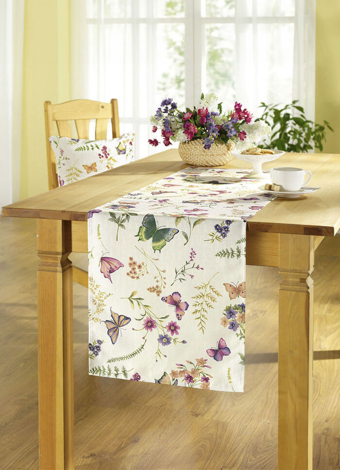 Lente-achtige bedrukte tafel- en kamerdecoratie CRÈME/MULTICOLOR