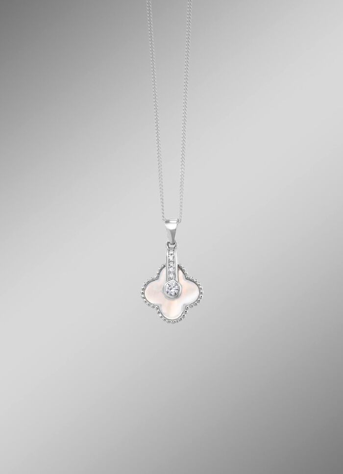 Glinsterende schelphanger met zirkonia 