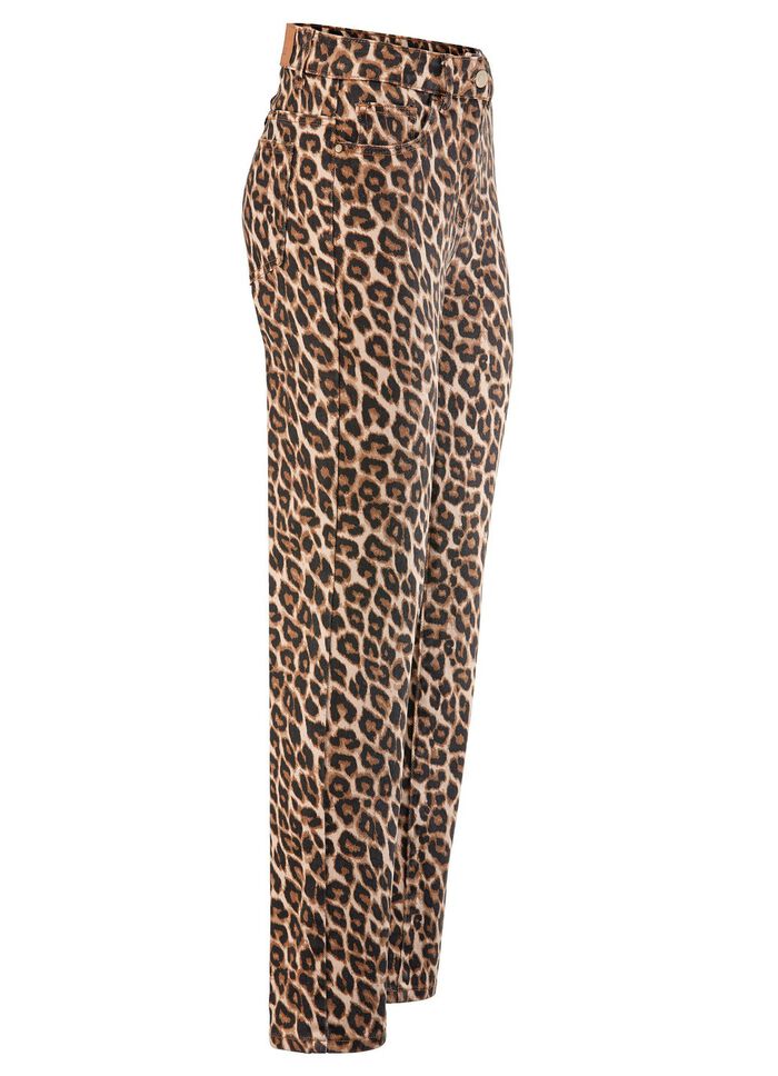 Broek met trendy luipaardprint 