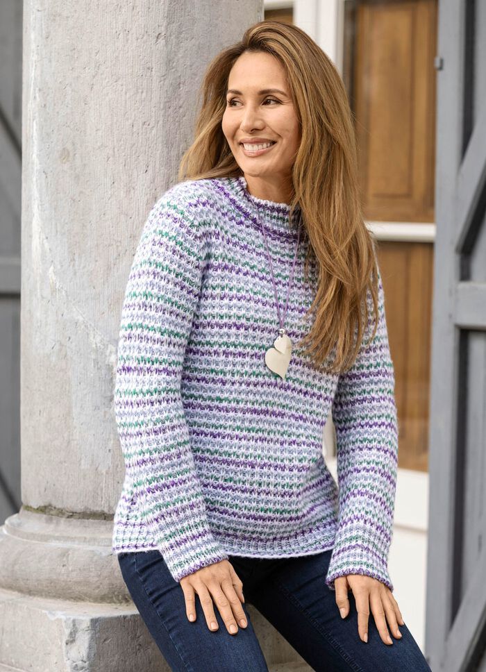 Trui met strepenmotief 