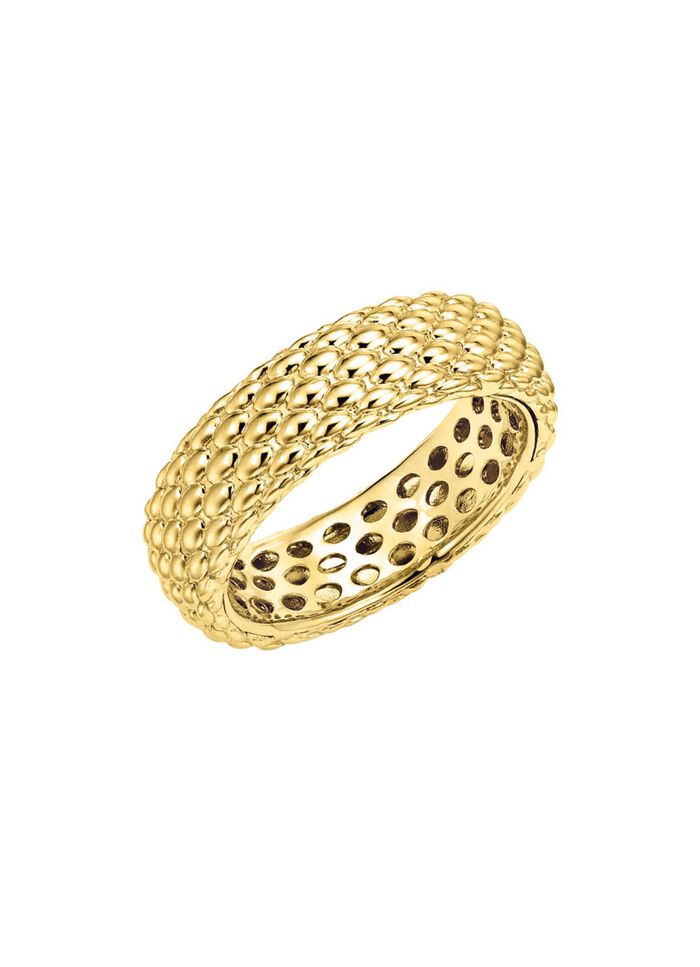 Exquise gouden elegantie: damesring met beitelen 