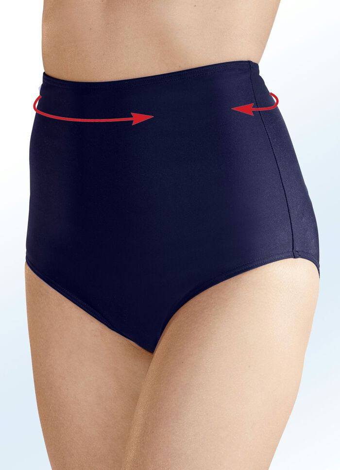 Set van twee hoog uitgesneden bikinibroekjes met vormgevende voering aan de voorkant 