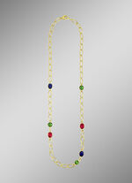 Kleurrijke elegantie: ketting met kwarts in verschillende kleuren 