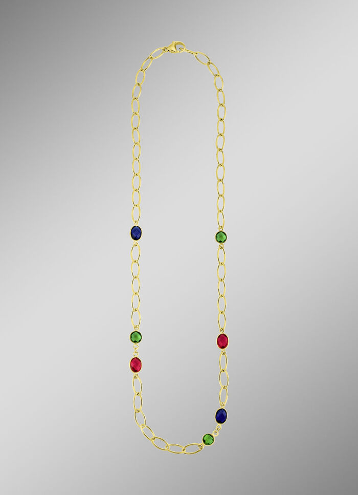 Kleurrijke elegantie: ketting met kwarts in verschillende kleuren 