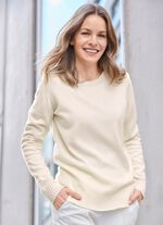 Trui met scheerwol en kasjmier ECRU