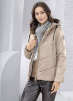 Jas met vaste capuchon GOLDBEIGE
