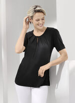 Shirt met split bij de halslijn 