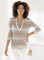 Trui in zeer zachte kwaliteit BEIGE KIEZELZAND