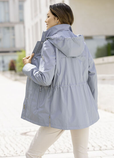 Functionele jas met afneembare capuchon 