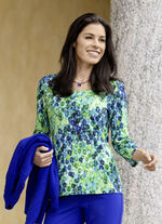 Shirt met schitterende all-over print 