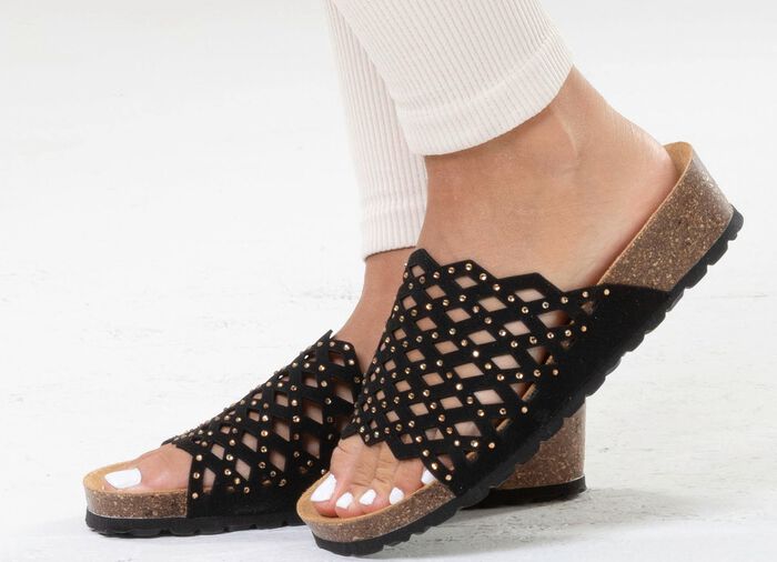 ELENA EDEN, lichte damesmuiltjes, breedte G, met leren voetbed 