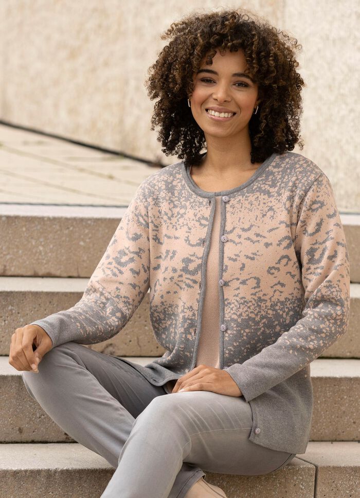 gebreide twinset in jacquarddesign 