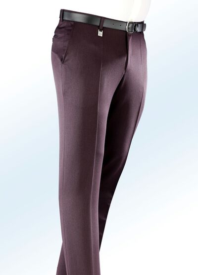 ‘Klaus Modelle‘ broek met lage taille met sierhanger in 4 kleuren 