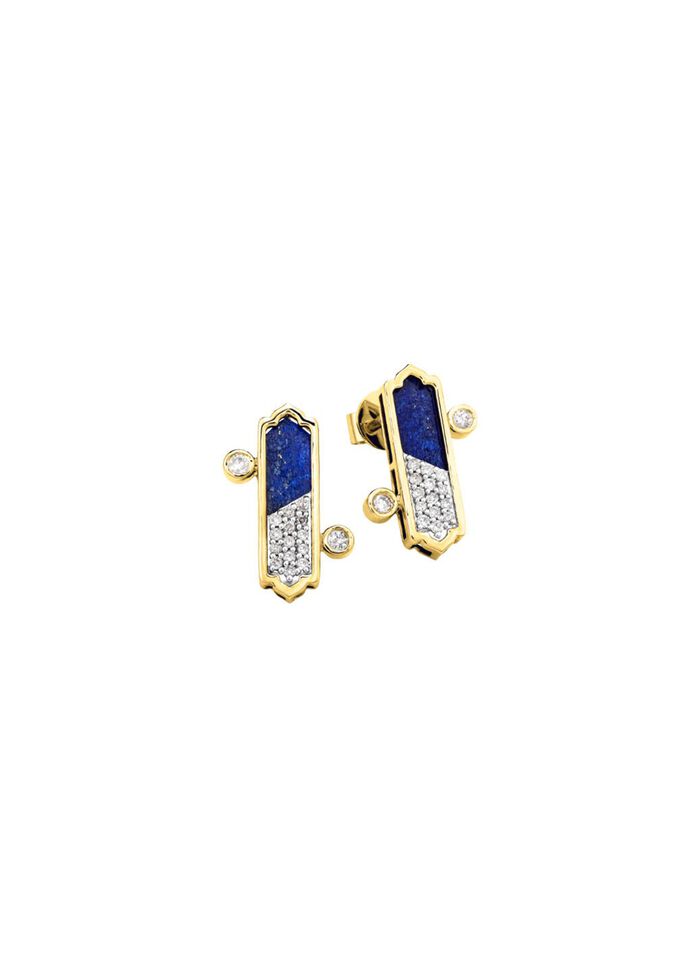 Stralende elegantie &ndash; oorbellen met lapis lazuli en diamanten 