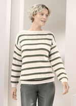 Trui met glitteraccenten ECRU-OLIV-BEIGE