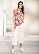 Shirt met zilverkleurige flatlocknaden 