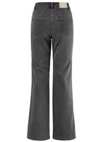 Jeans met decoratieve stiksels in etnische stijl GRAU