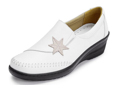 Gemini pantoffels met leren applicaties 