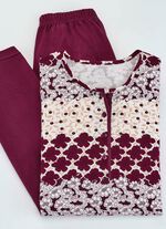 Pyjama met 7/8-broek en randprint 