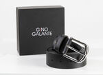 GINO GALANTE, modieuze herenriem inclusief doosje, 3,5 cm breed SCHWARZ