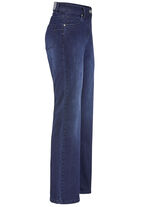 Jeans met modieuze beenwijdte DUNKELBLAU