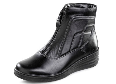 ELENA EDEN, gevoerde dames enkellaarsjes, winterschoenen, breedte H, met lamsvacht 