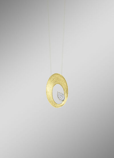 Elegante blikvanger: hanger met 11 diamanten 