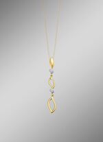 Elegantie in twee kleuren: hanger met synthetische zirkonia 