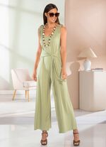 Jumpsuit met aangehechte tailleband in 3 kleuren 