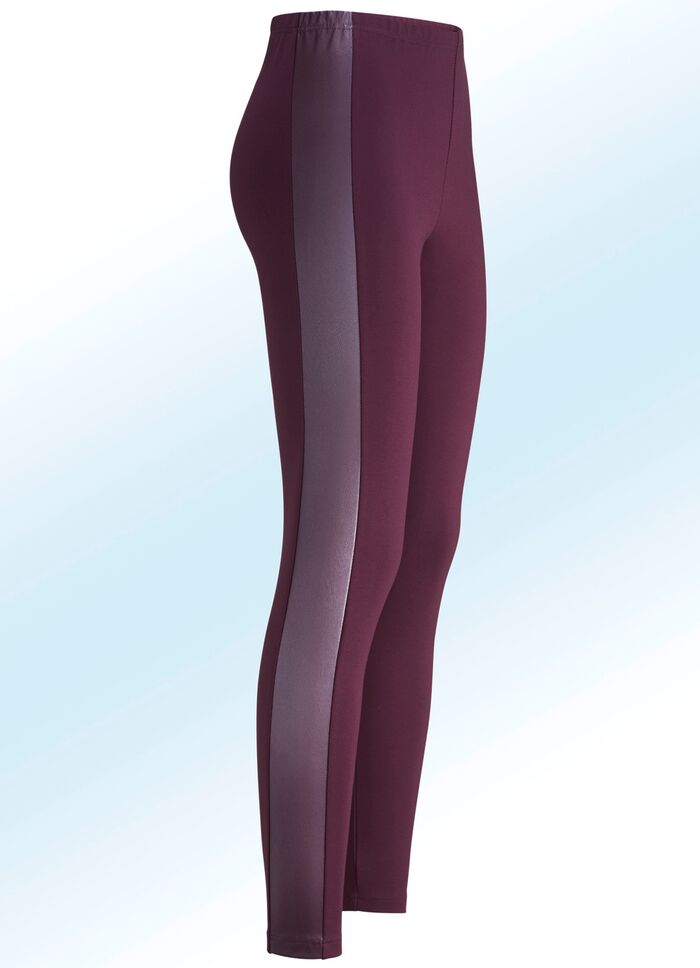 Leggings in een interessante mix van materialen 
