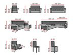 Bi-elastische stretchhoezen van microvezel ANTHRAZIT