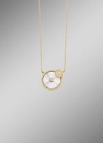 Tweekleurige zonnestralenketting met ankerketting 