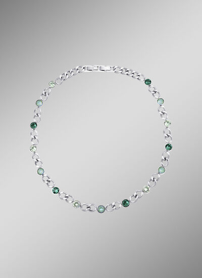 Ketting met groene kristallen 