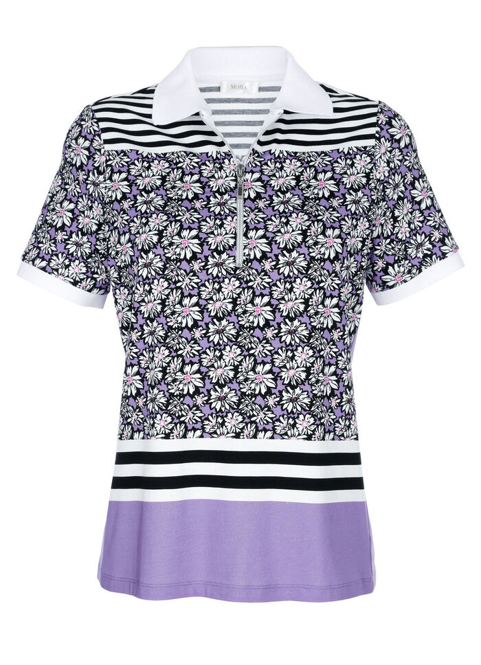 Poloshirt met all-over patroon 