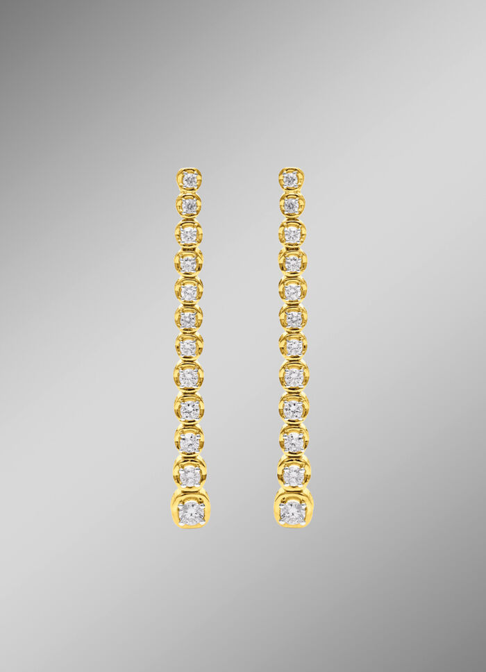 Elegante oorknopjes met diamanten 