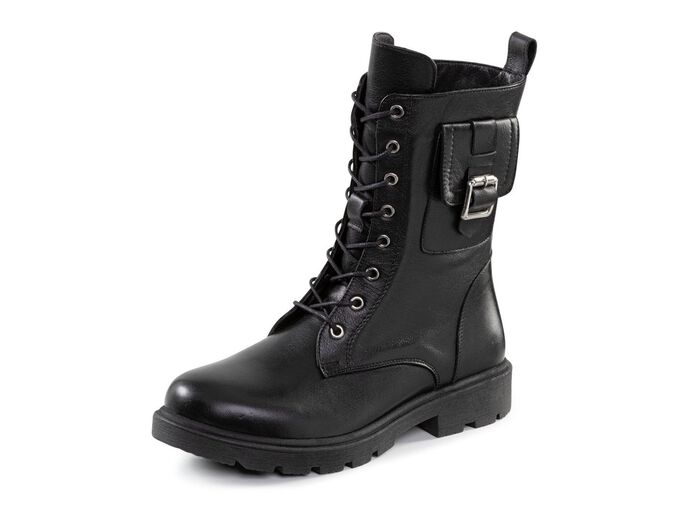 Andrea Conti enkellaarsjes met modieuze opgestikte zakken ZWART