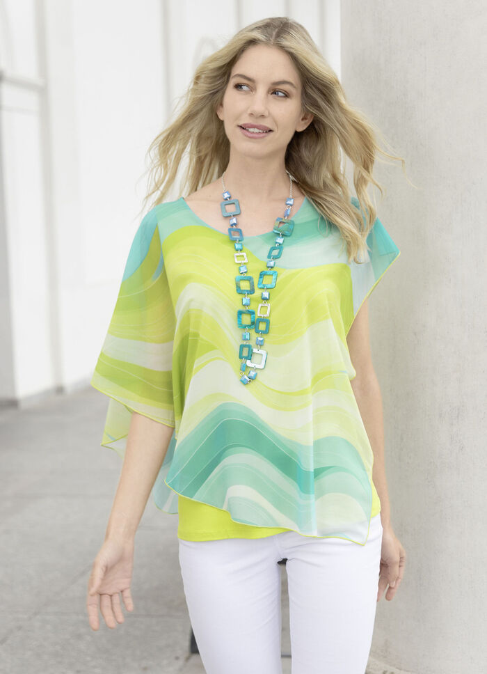 Chiffon poncho tuniek 