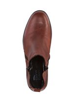 ELENA EDEN, klassieke dames enkellaarsjes, winterschoenen, breedte G, met uitneembaar voetbed KASTANJE