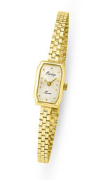 Edele prestige quartz dameshorloge met gouden bandkast 