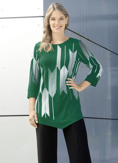 Shirt met contrastprint 