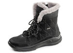 Gevoerde dameslaarzen, winterschoenen, breedte H, met rits SCHWARZ