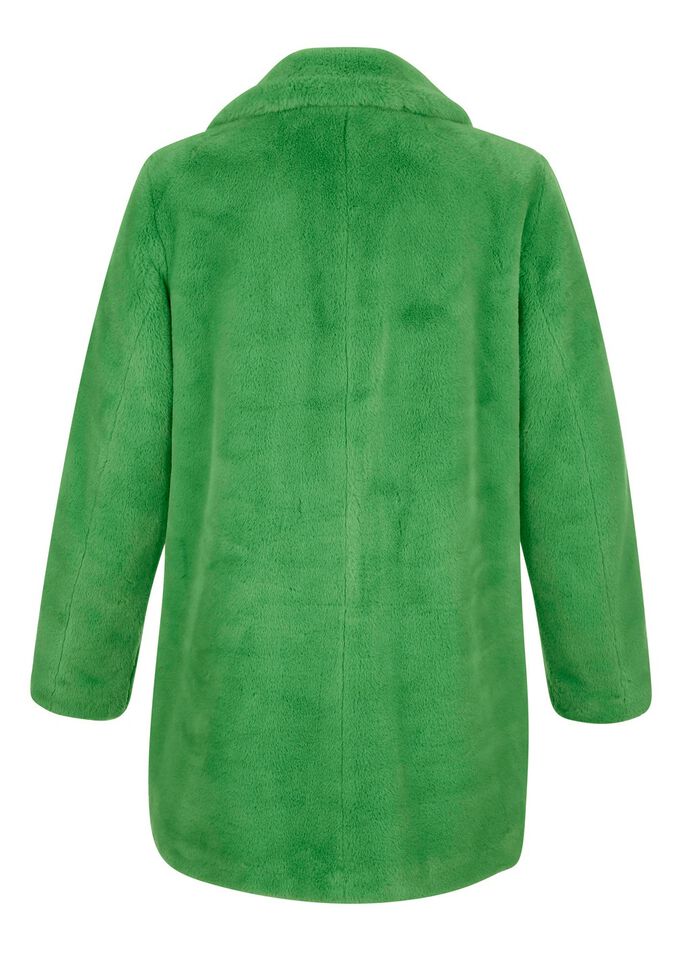 Jas van imitatiebont GROEN