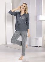 Two-pack pyjama met knoopsluiting en lange mouwen 