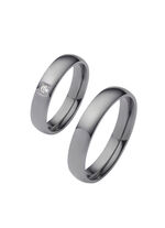 Glanzende tantaal trouwring 