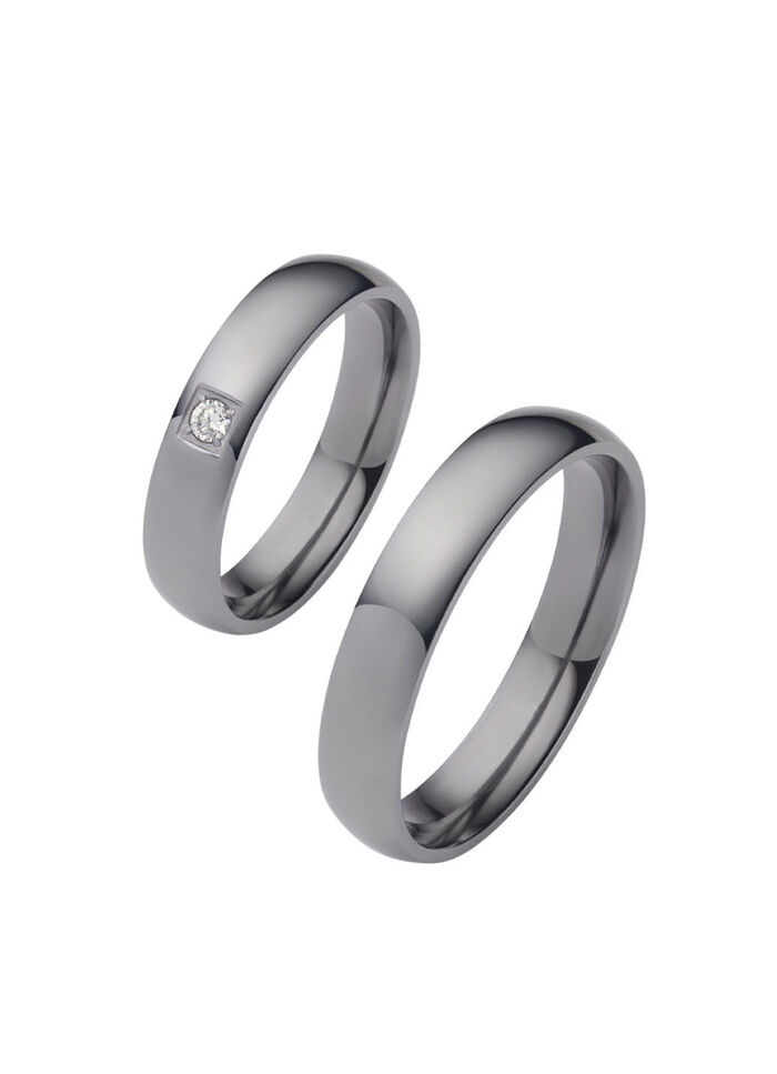 Glanzende tantaal trouwring 