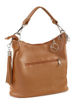 Laurina kalfslederen tas met reliëfafwerking COGNAC