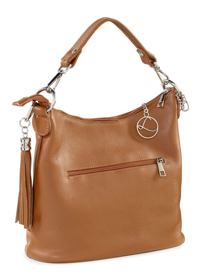 Laurina kalfslederen tas met reliëfafwerking COGNAC