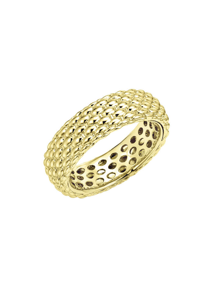 Exquise gouden elegantie: damesring met beitelen 